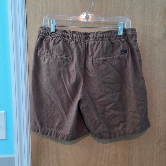 PacSun Brown Flat Front Shorts Relaxed Fit Mens M - Picture 2 of 3